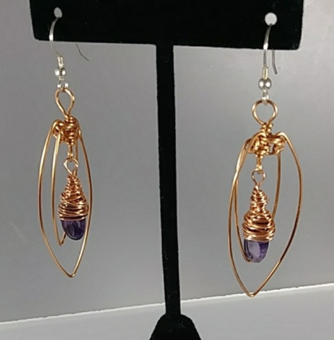 609 - EAR - Description:  Earrings: Sterling Silver Earwire - Swarovski Crystal Pearl Beads Dimension: 1 1/2 ' L (Inches)