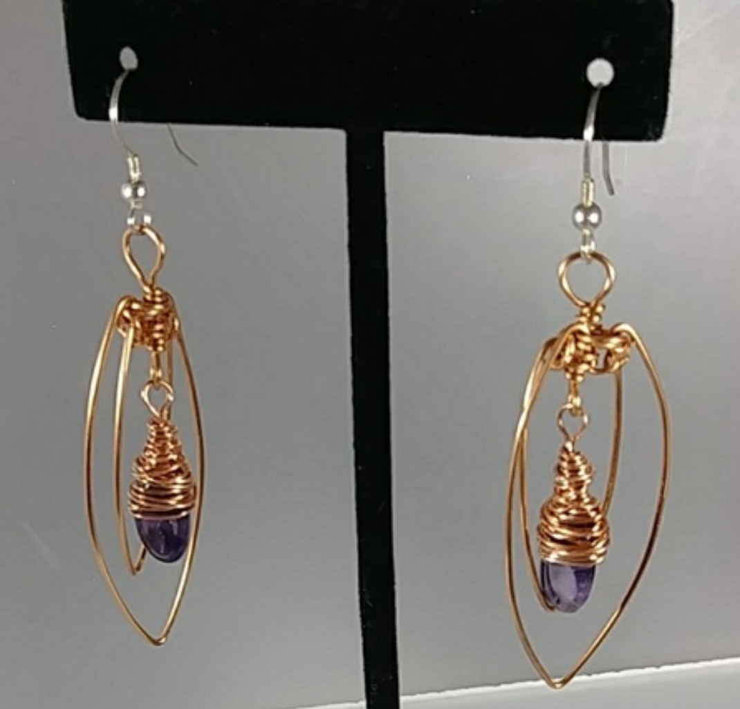 609 - EAR - Description:  Earrings: Sterling Silver Earwire - Swarovski Crystal Pearl Beads Dimension: 1 1/2 ' L (Inches)